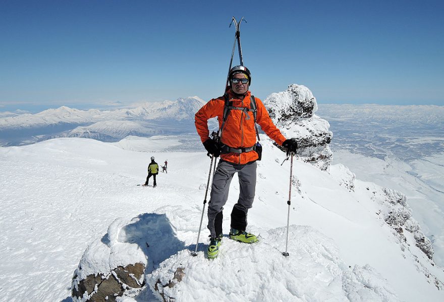 Na vrcholu vulkánu Korjakskij (3456 m)