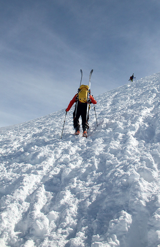 Závěrečný úsek na Storebjørn byl pěšky