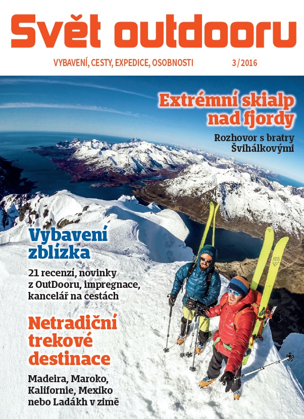 Titulní strana Světa outdooru 3/2016.