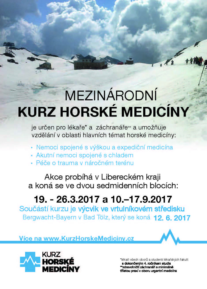 Úvodní stránka 2. Mezinárodního kurzu horské medicíny 2017