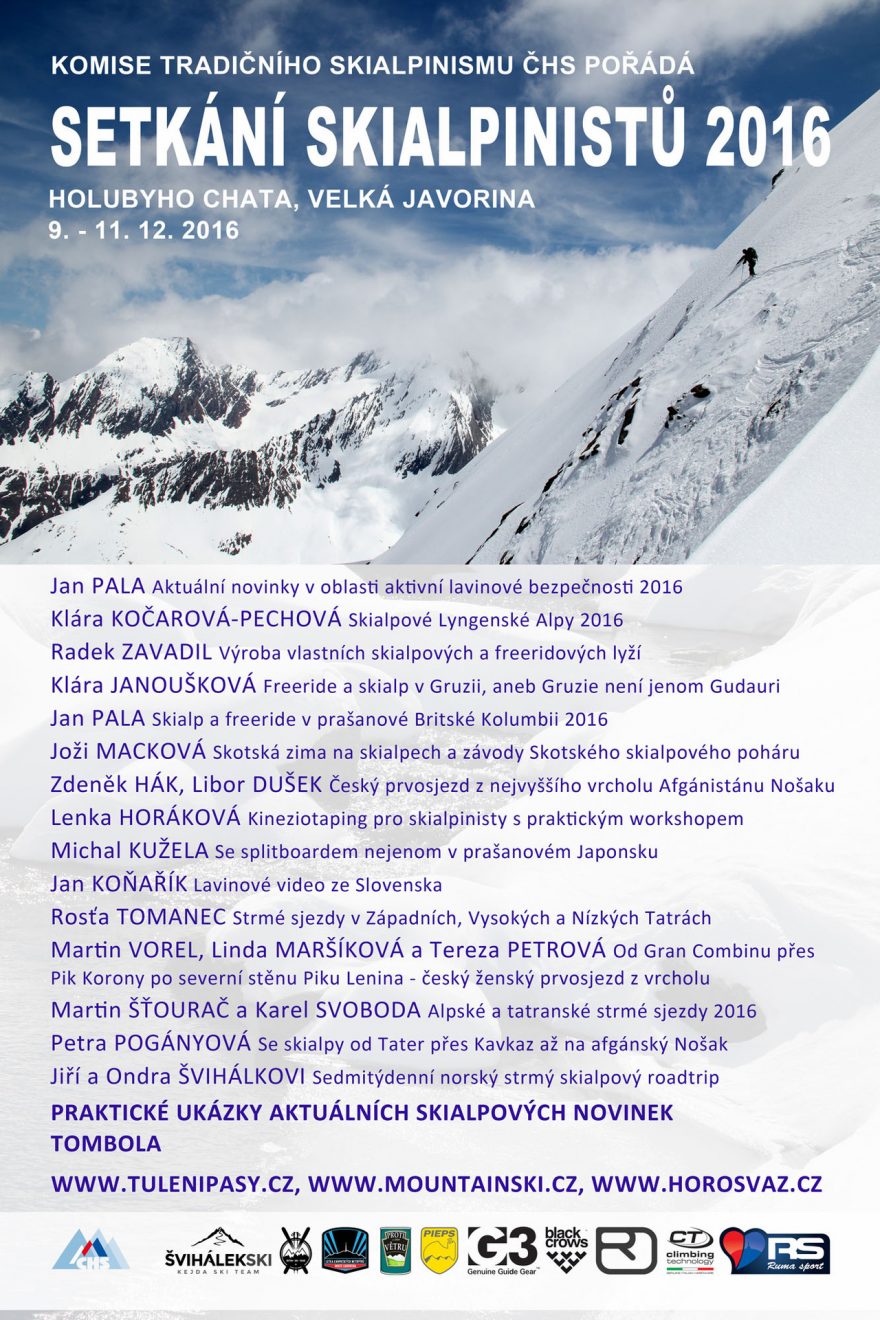 Setkání skialpinistů - plakát