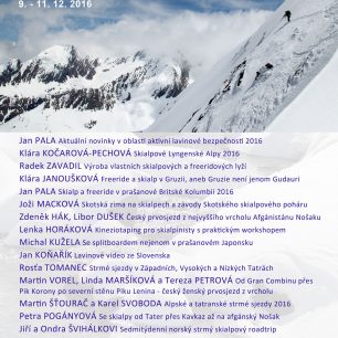 Setkání skialpinistů - plakát