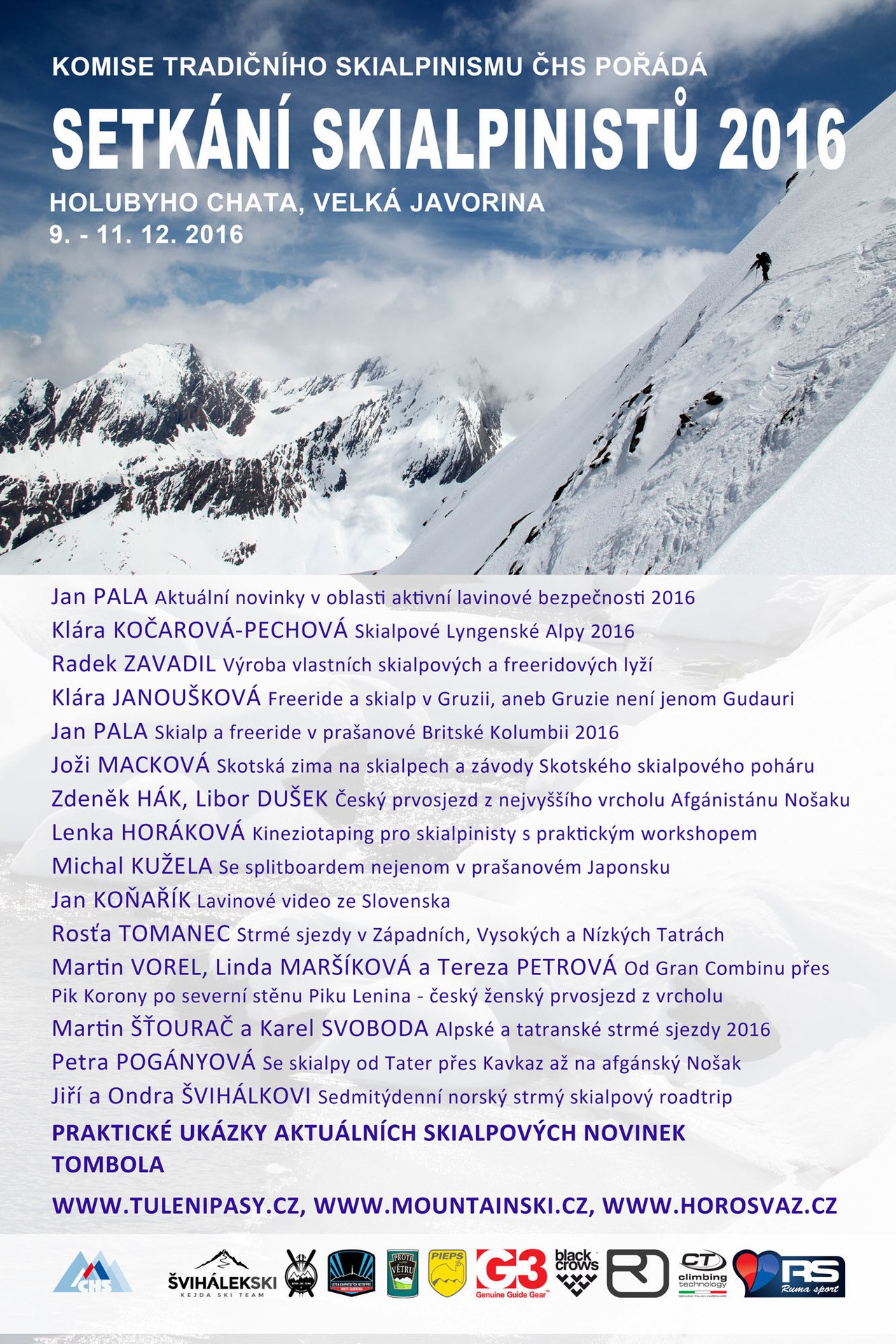 Setkání skialpinistů - plakát
