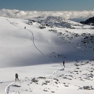 Karel Svoboda z Beton Ski Teamu se rychle blíží k závěru doliny