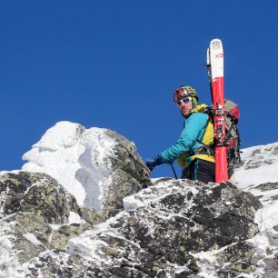 Karel Svoboda z Beton Ski Teamu na skalním výšvihu