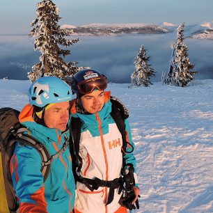 Petr a David Novákovi při skialpinistickém tréninku