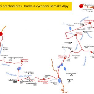 Ledovcový skialpinistický přechod po Urnských a východních Bernských Alpách