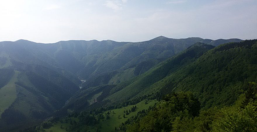 Pohled na první část naší trasy