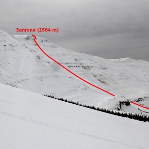 Sjezd ze Sannine (2564 m)