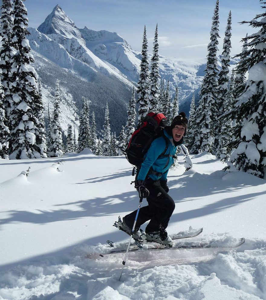 Skialp v okolí Rogers pass v kanadské Britské Kolumbii