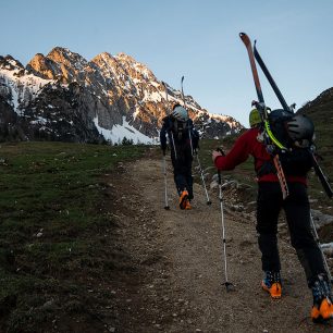 Nástup pod severní úbočí Bosrucku