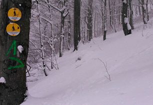 Skialp areál nad Hrobem – výstup po trase Pilousova