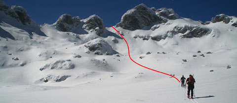 Na skialpech na nejvyšší vrchol černohorského pohoří Durmitor – Bobotov Kuk (2523 m)