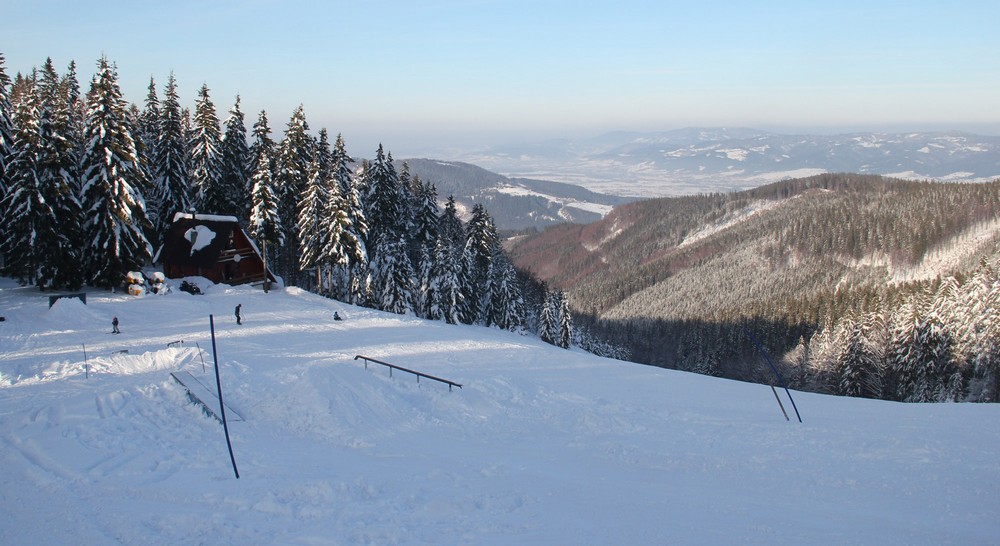 Snowpark v lyžařském středisku Severka
