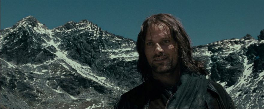 Záběr na sjezd ve filmu Pán Prstenů