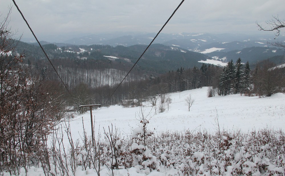 Svratkový vlek nad údolím Pluskovec