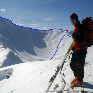 Výstupová trasa na Vito přes hřeben s vrcholem Veliko brdo