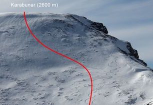 Karabunar (2600 m) – strmý skialpinistický výstup i sjezd u makedonské Popovy Šapky