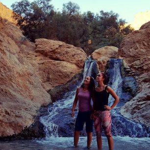 S dcerou Julií v kaňonu Ein Bokek v Izraeli v roce 2017