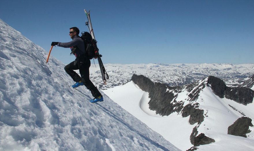 Závěrečný pěší úsek na Storebjørn (2222 m)