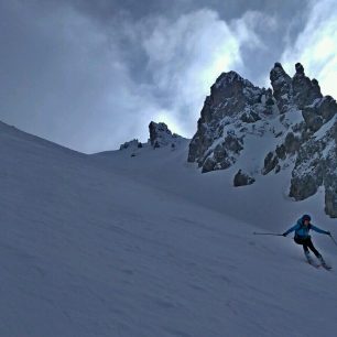 Sjezd tyrolského Nockspitze (2404m)