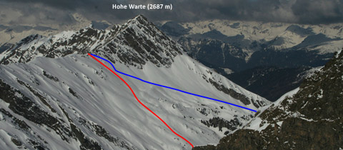 Hohe Warte (2687 m) – skialpový výstup na skalnatý vrchol v jihorakouském Wipptalu