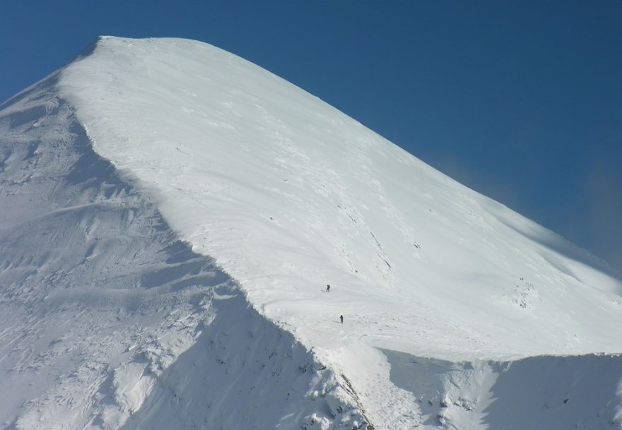 Závěrečný úsek na vrchol Hoverly