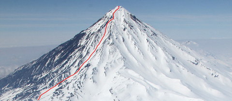 Korjakskij (3456 m) &#8211; 2700 výškových metrů na kamčatský vulkán