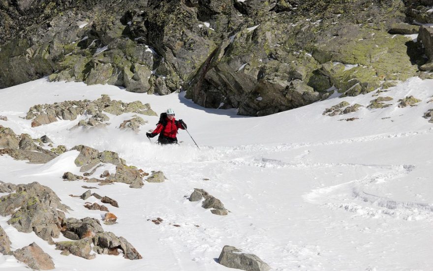 Horní část sjezdu z Baranieho sedla