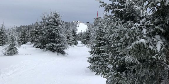 Lysá Hora (1323 m) – výstup starou trasou k severní sjezdovce