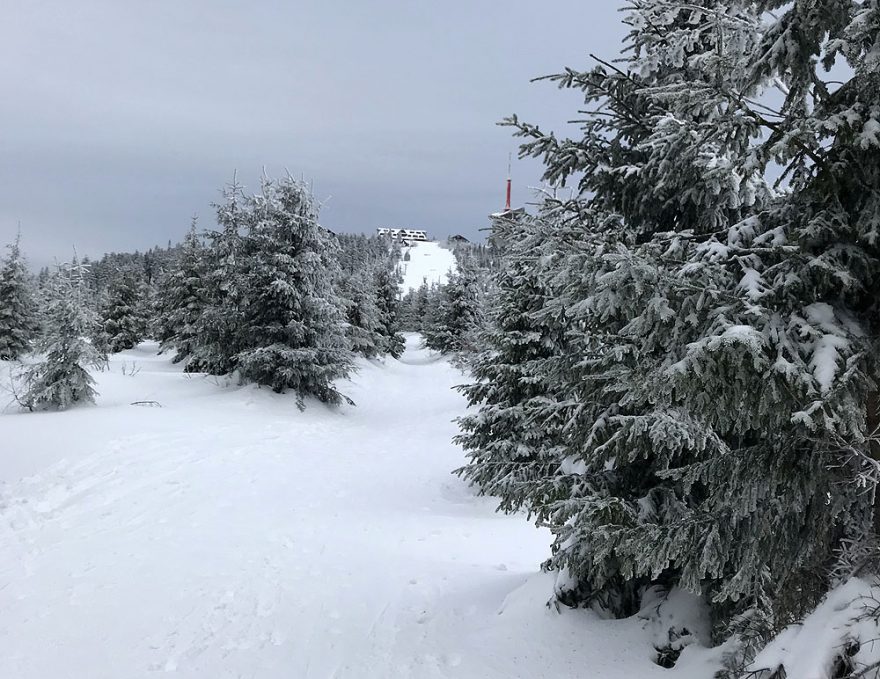 Vrchol Lysé hory je už na dohled