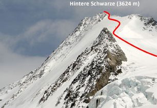 Hintere Schwärze (3628 m) – ledovcová túra nad krásnou stěnu v Ötztálu