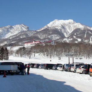 Výhled na Myoko z Akakura Kanko Ski area 
