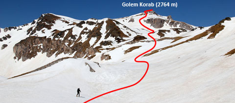 Golem Korab (2764 m) – skialpová túra na nejvyšší vrchol Makedonie a Albánie